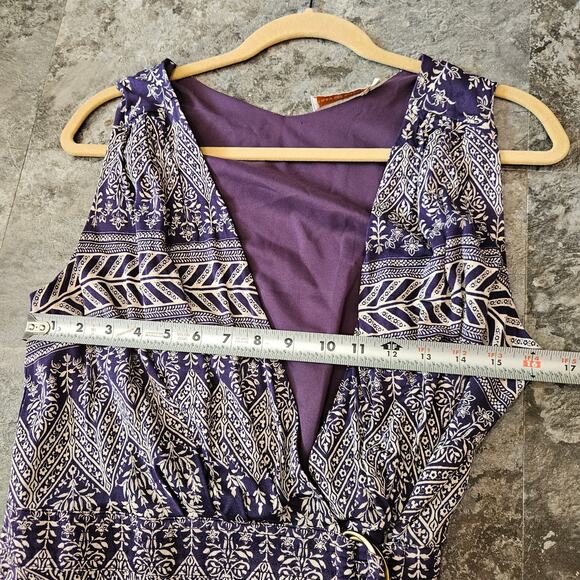 Tory Burch Womens Party Wrap Floral Sleeveless Silk Dress Size S - Picture 3 of 6